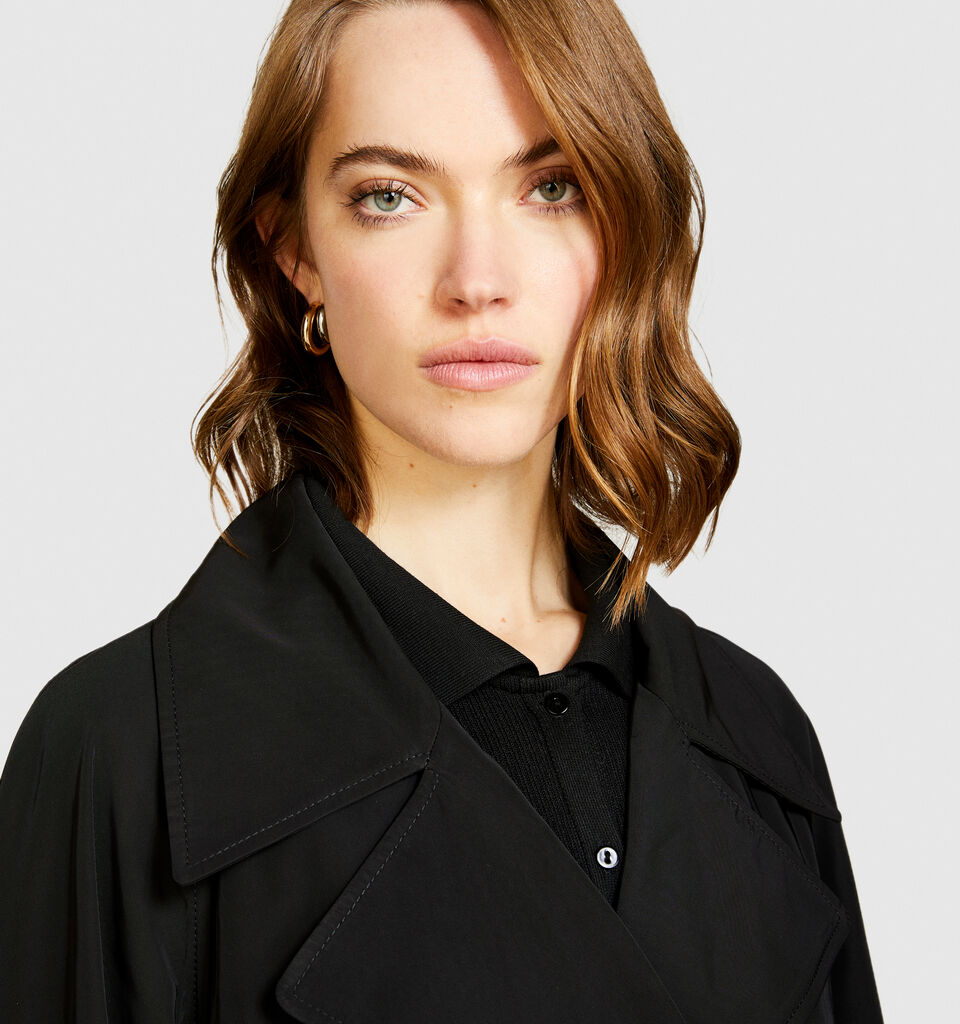 Glossy trench coat - women's trench coats & rain coats - Black | Sisley image number 5